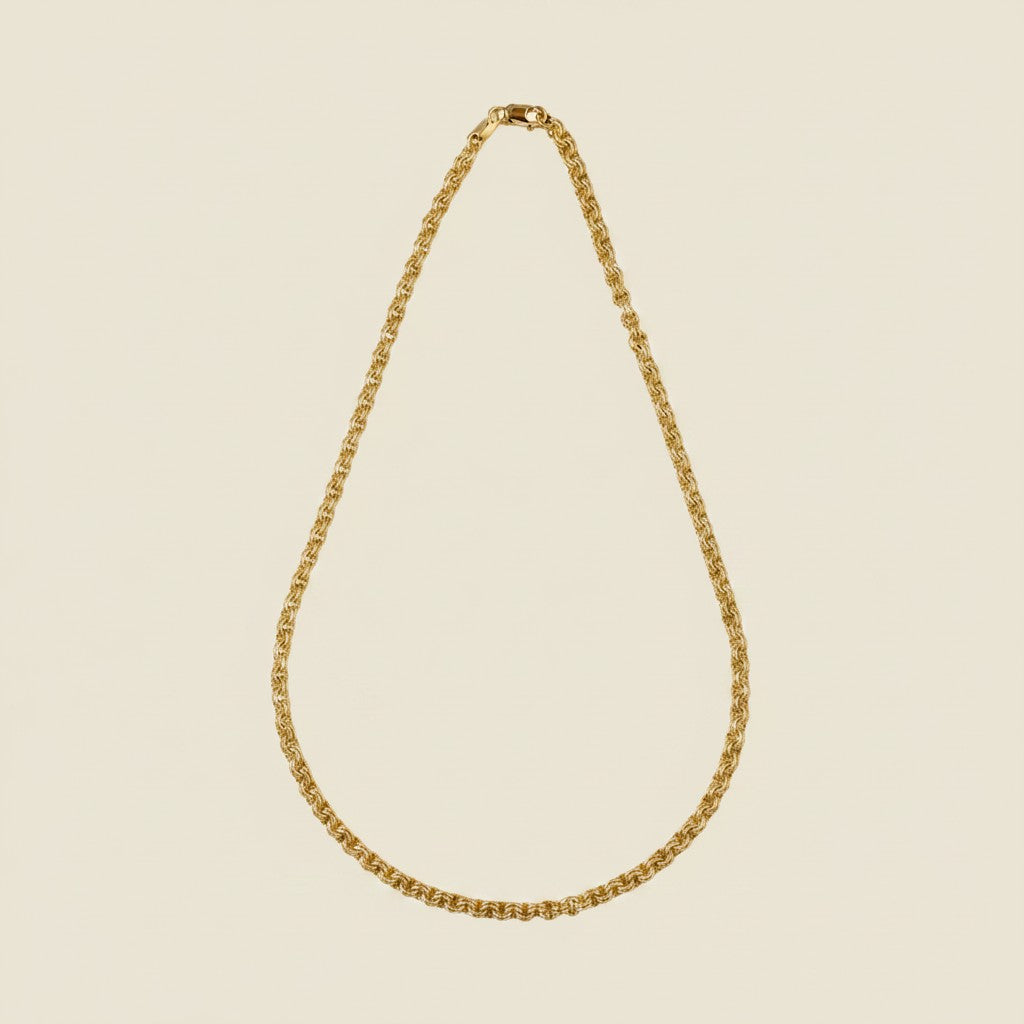 18k Gold Filled Double Link Rolo Chain Necklace | Classic Elegance, Modern Versatility