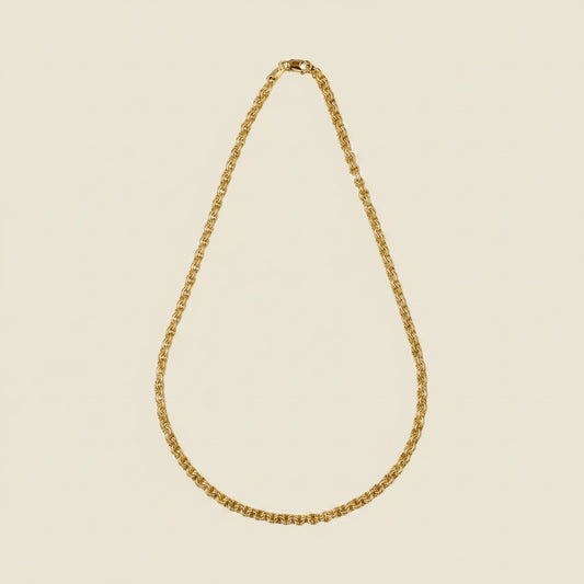 18k Gold Filled Double Link Rolo Chain Necklace | Classic Elegance, Modern Versatility