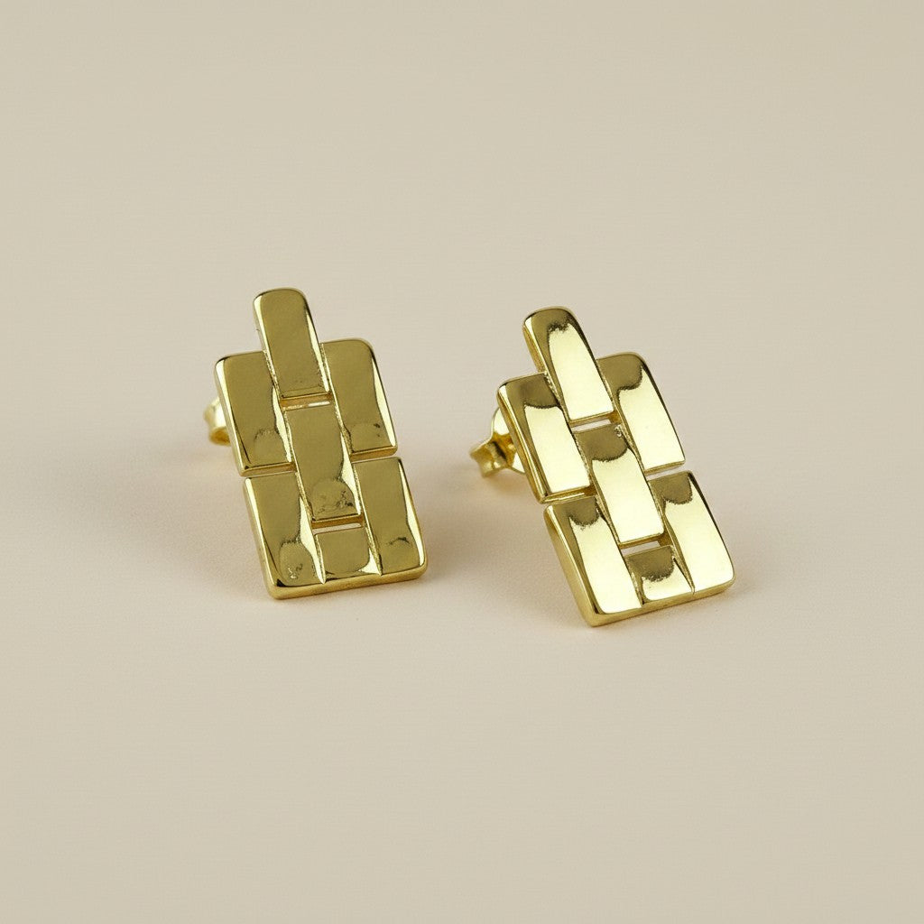 18k Gold Filled Watch Band Drop Earrings — Architectural Luxury, Effortlessly Worn