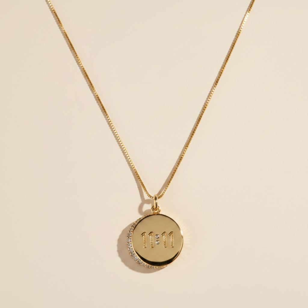 18k Gold Filled 11:11 Synchronicity Necklace