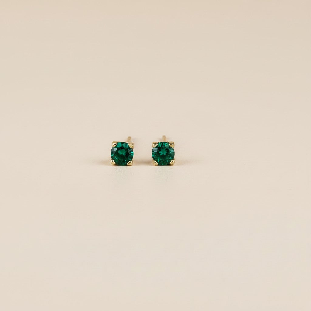 ✨ 18k Gold Filled Colored CZ Prong Stud Earrings — The Classic Setting. The Most Expressive Stone.