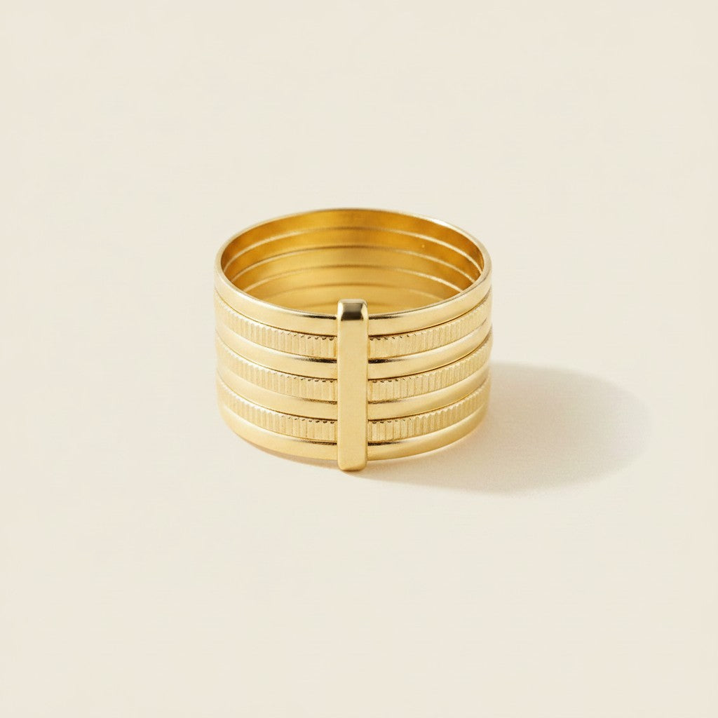 18k Gold Filled Seven Rings Wholesale Jewelry Supplies