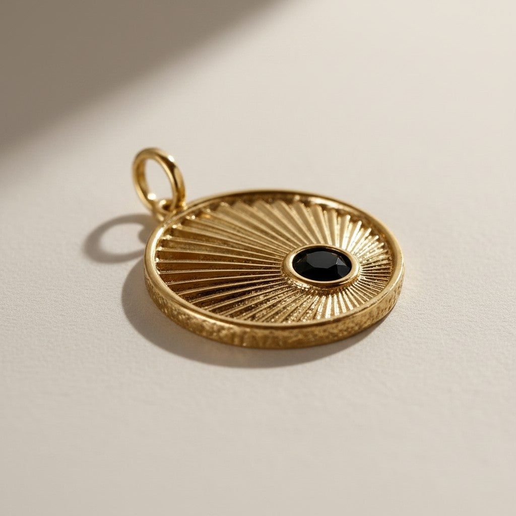 18k Gold Filled Radial Talisman Pendant | Delicate & Thoughtfully Designed
