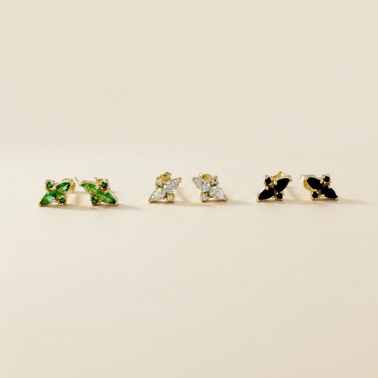 18k Gold Filled Vintage Flower Stud Earrings | Choose Your Color