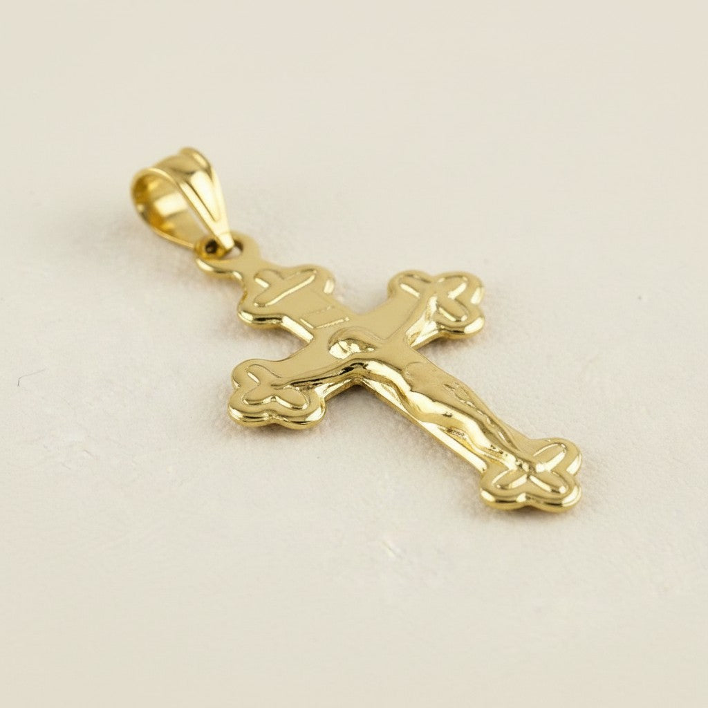 ✝️ 18k Gold Filled Delicate Crucifix Pendant — The Most Sacred Image. The Most Intimate Scale.