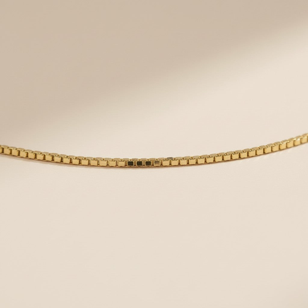 Delicate Anklet - Thin Box Chain Ankle Bracelet for Women
