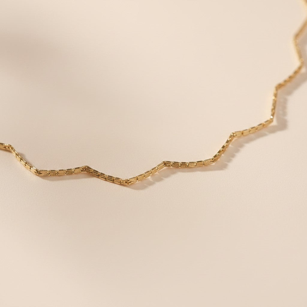 18k Gold Filled Zig Zag Choker Necklace | Fun, Flirty & Fearless