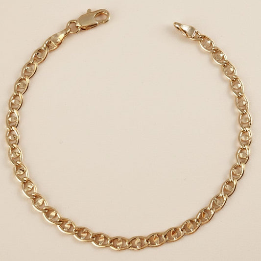 ⚓ 18k Gold Filled Fancy Mariner Link Bracelet — The Anchor Chain, Elevated.