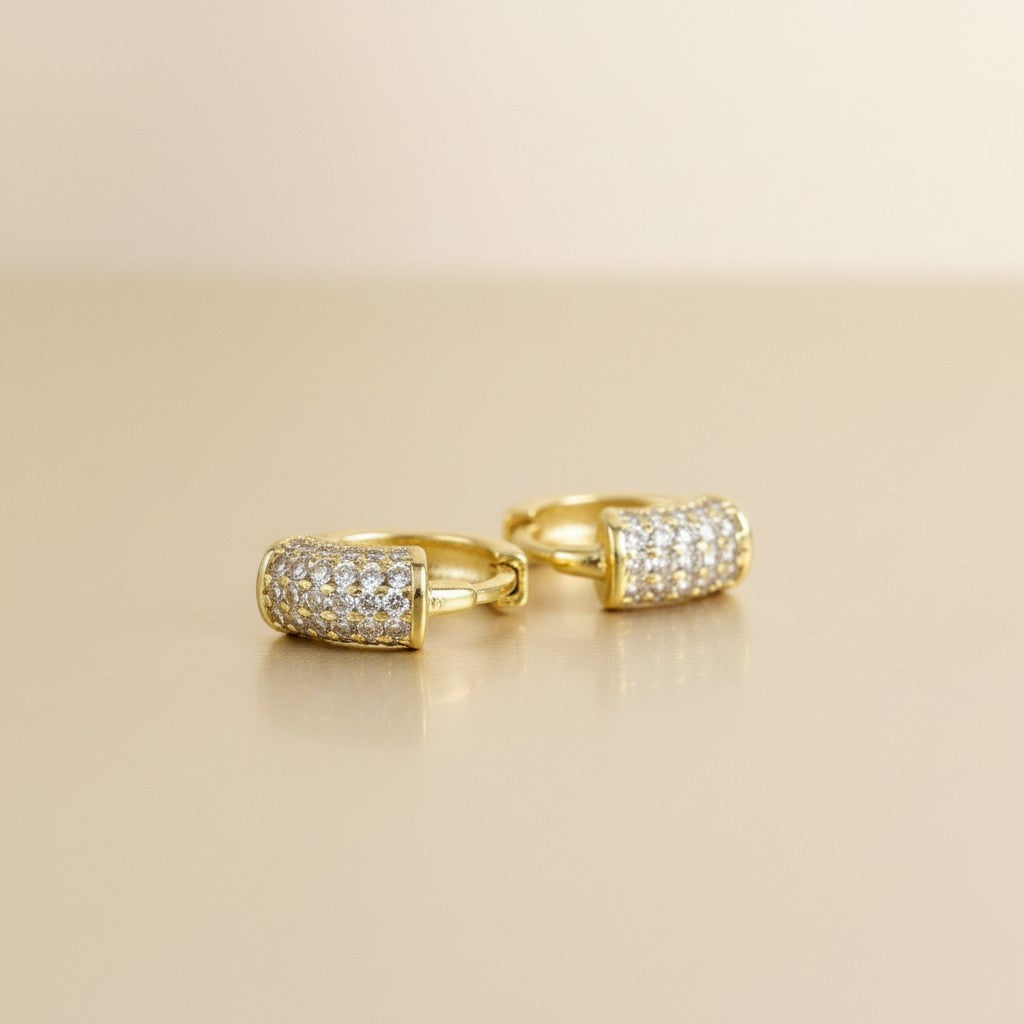 18k Gold Filled CZ Huggie Hoop Earrings — The Everyday Essential You've Been Missing