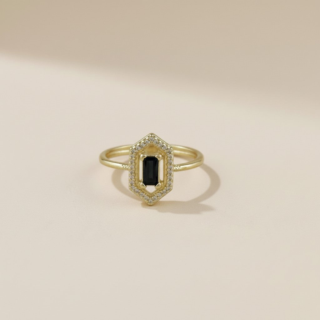Elegant Baguette CZ Ring - Modern Statement Ring for Women