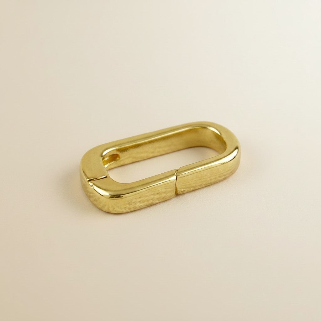 18k Gold Filled Oblong Carabiner Clasp — The Finishing Touch Your Handmade Jewelry Deserves