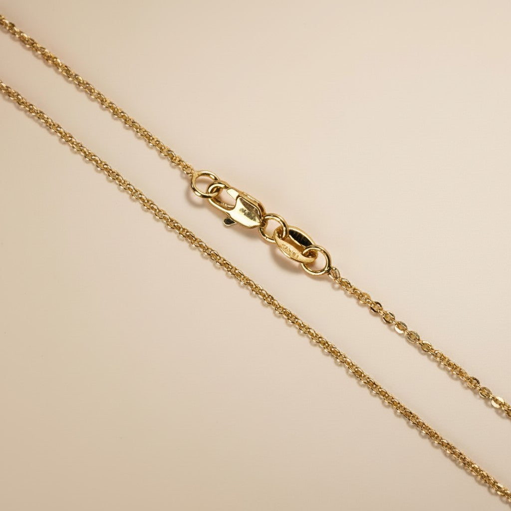 Cable Chain Necklace - Classic 1.45mm Chain for Women