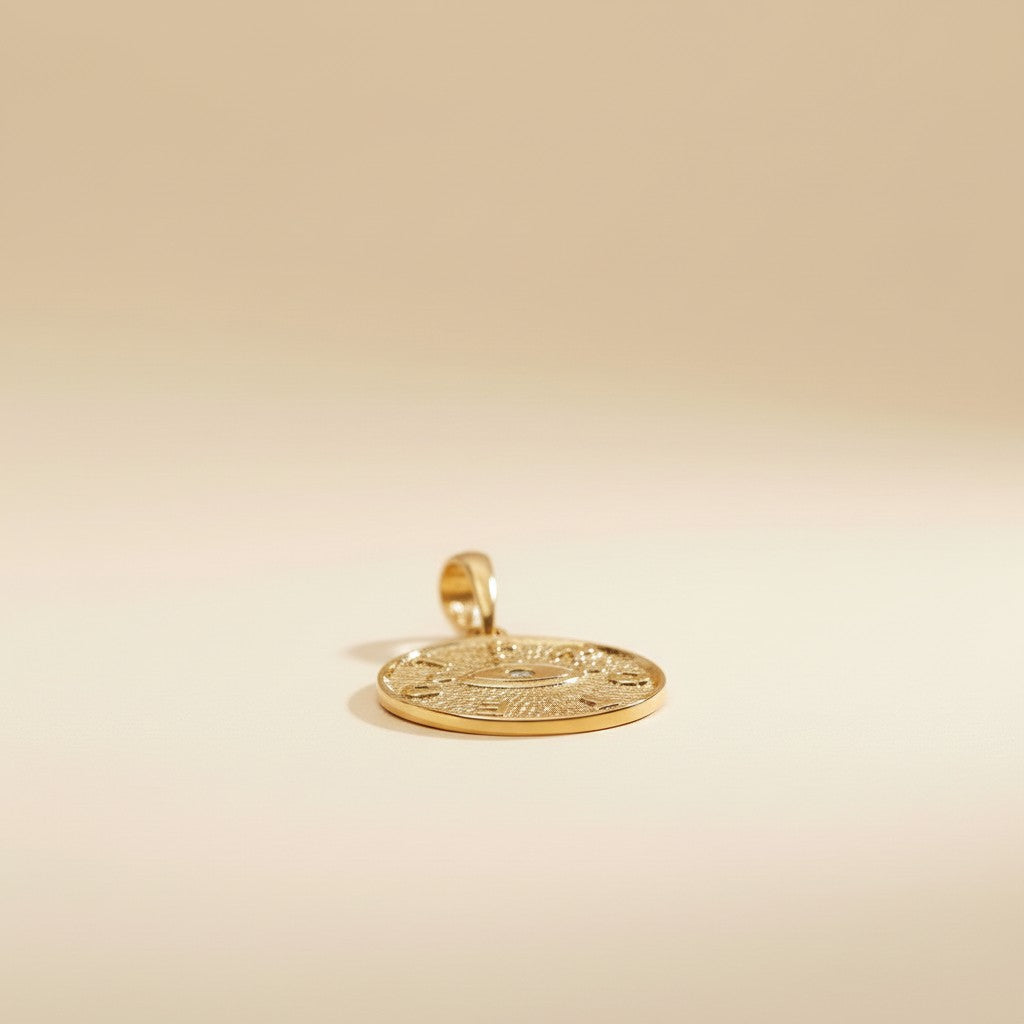 18K Gold Filled Evil Eye Protection Pendant - PROTECT Good Luck Charm Jewelry for Women