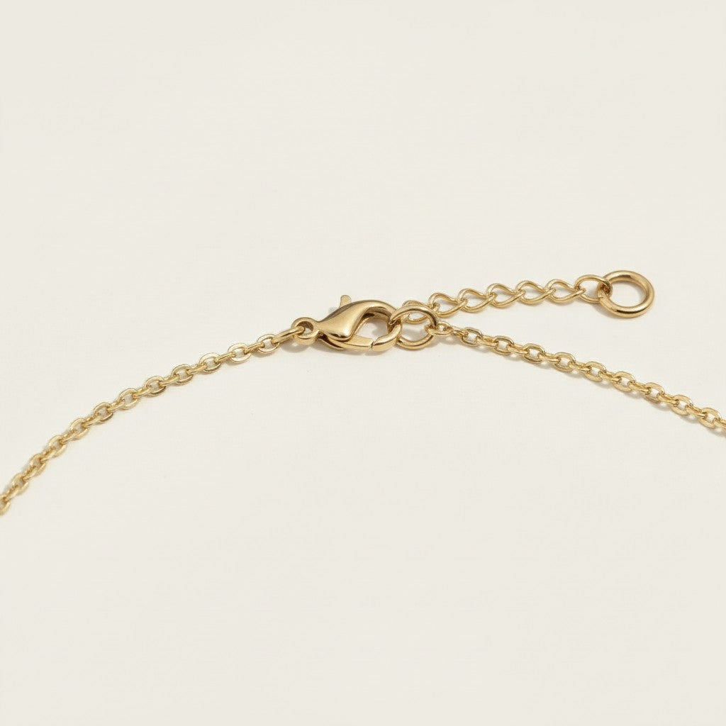 Gold Vermeil Opal Necklace - Dainty Minimalist Choker for Women