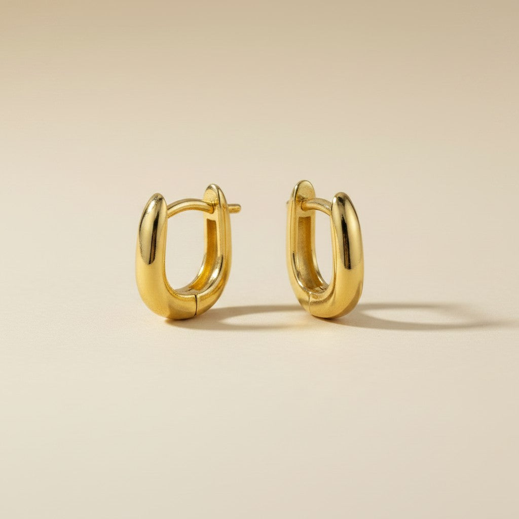 ✨ 18k Gold Filled Mini U Hoop Earrings — The Shape That Changed Everything About Small Hoops