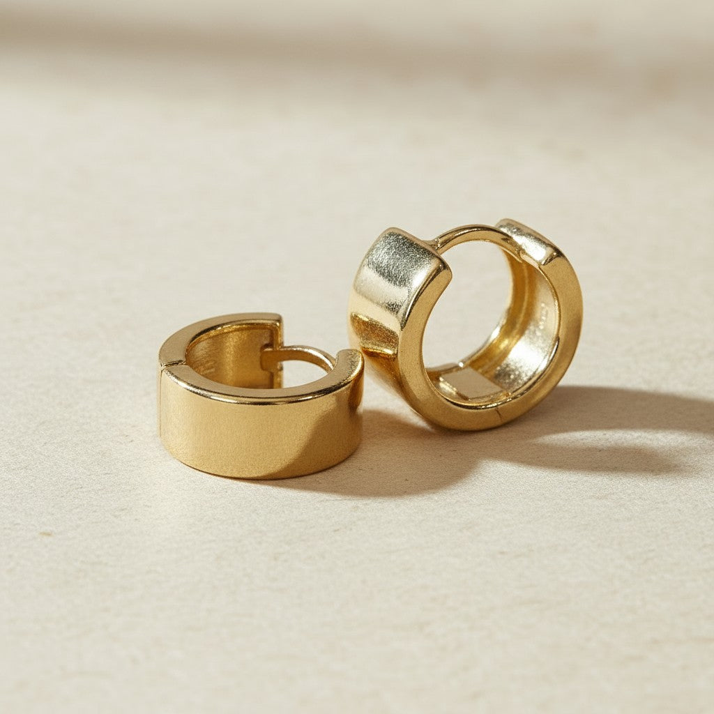18k Gold Filled Mini Huggie Hoops | Everyday Wardrobe Basics
