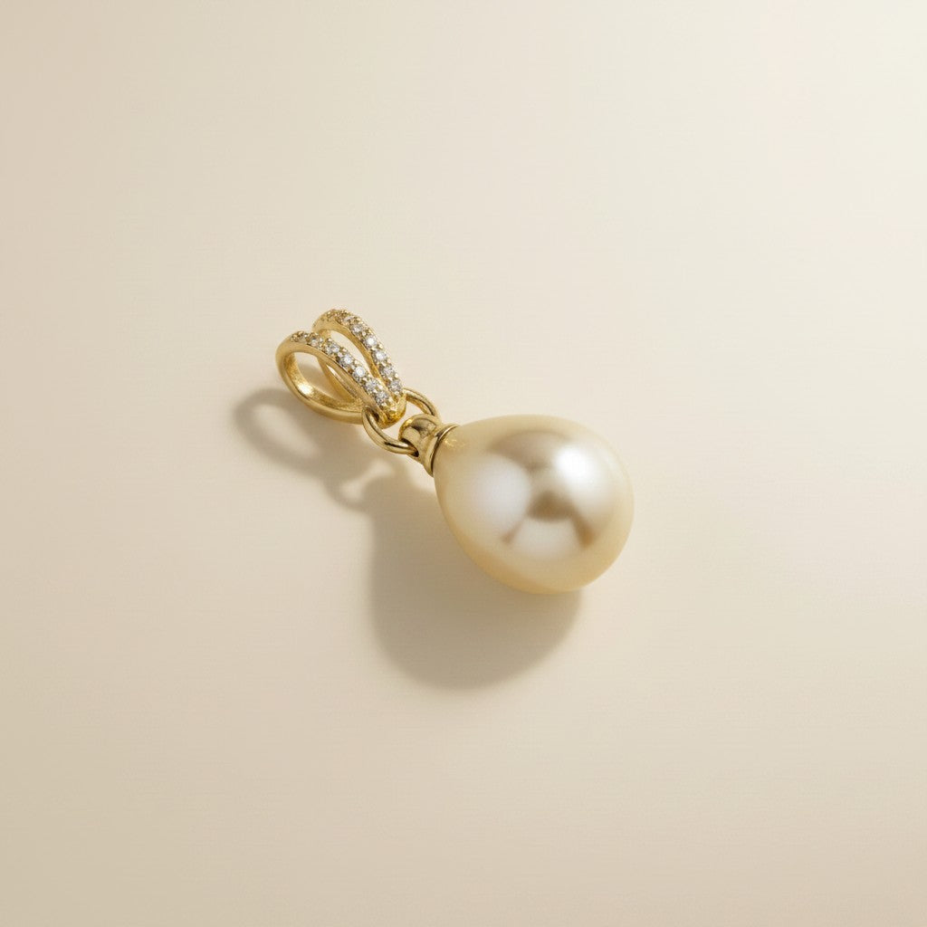 🤍 18k Gold Filled Pearl Drop Charm — The Charm That Makes Everything It Touches More Beautiful