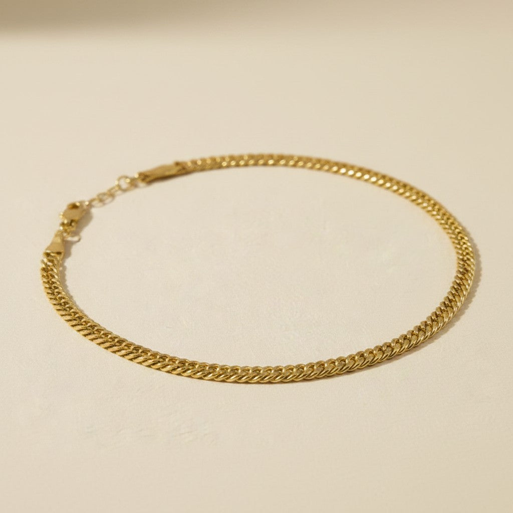 ✨ 18k Gold Filled Double Cuban Link Anklet — Bold Construction. Statement Ankle. Pure Gold.