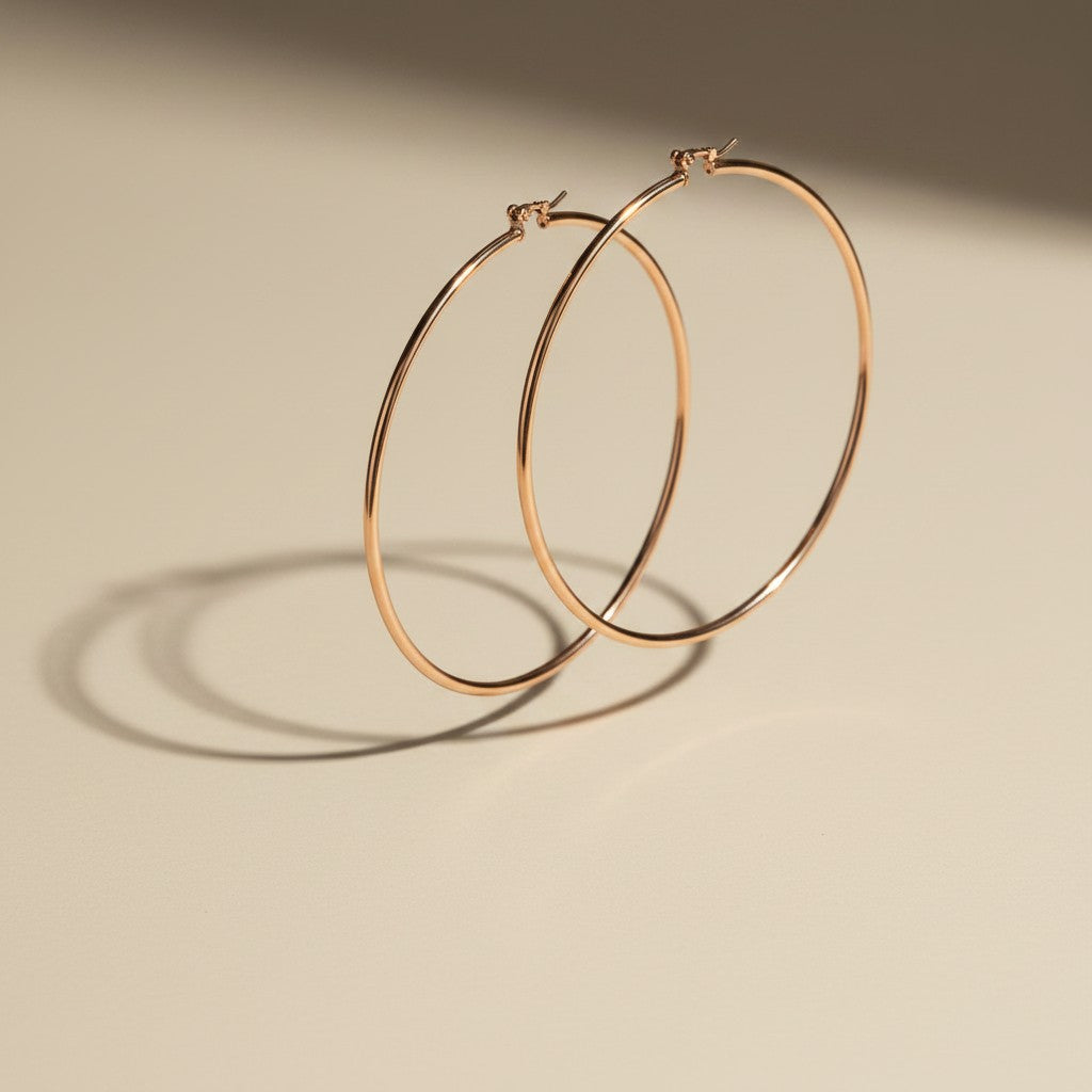 18k Gold Filled Oversized Selena-Inspired Hoop Earrings | A Must-Have Icon