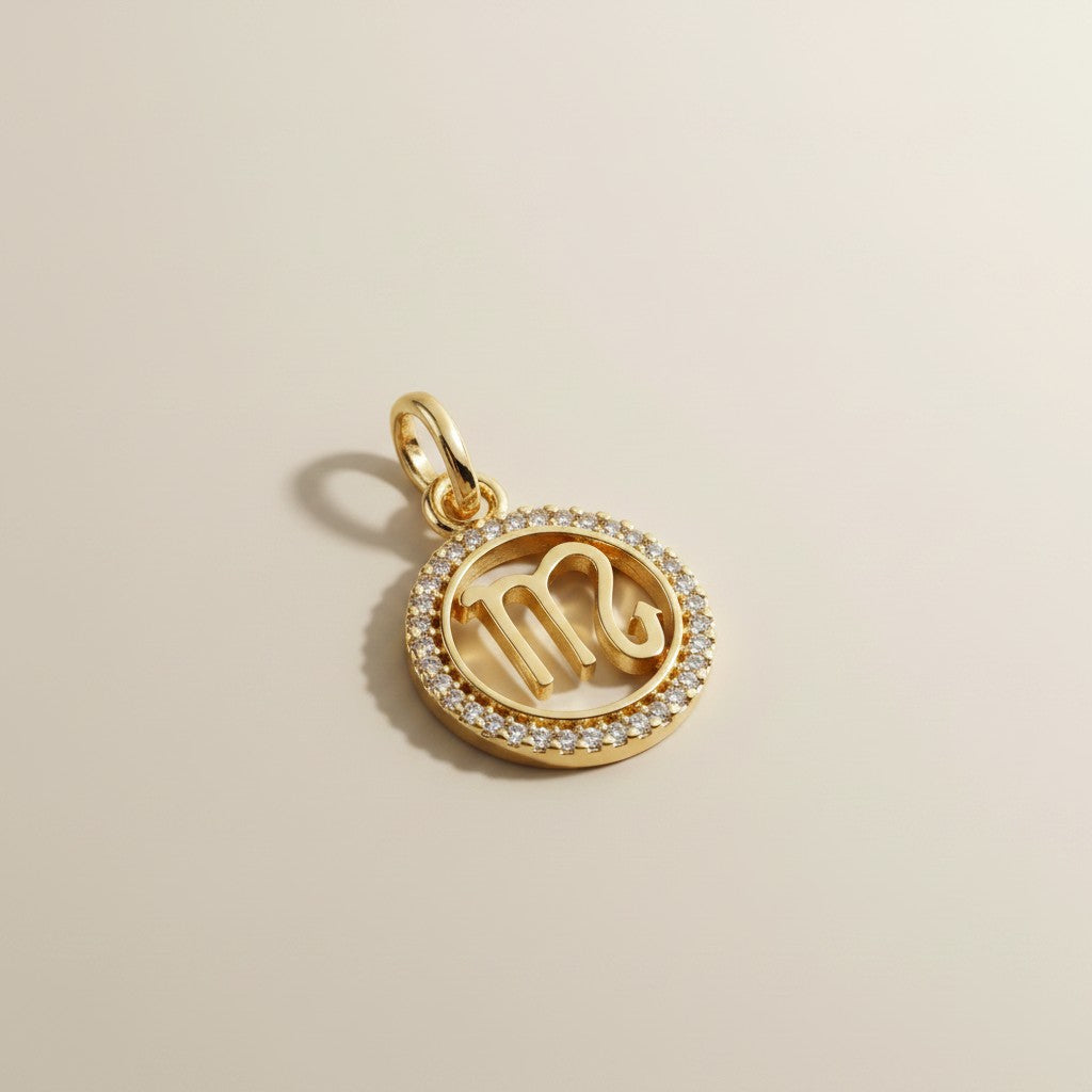 18k Gold Filled Mini Scorpio Zodiac Pendant