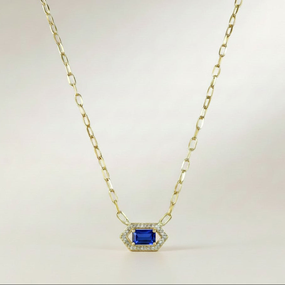 18k Gold Vermeil Birthstone Baguette Necklace — Wear Your Month. Every Single Day.