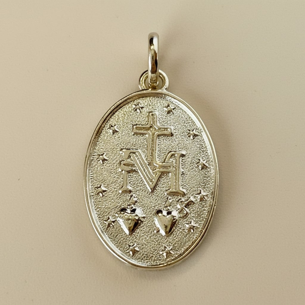 18k Gold Filled Double-Sided Lady of Grace Medal Pendant | Faith Meets Fashion