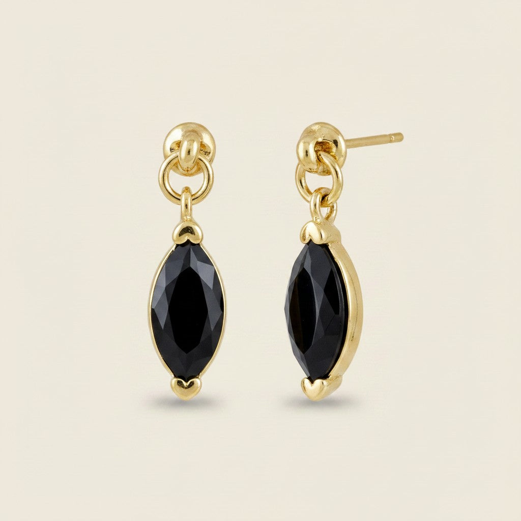 18k Gold Filled Marquise CZ Drop Earrings | Elegant Color &amp; Sparkle
