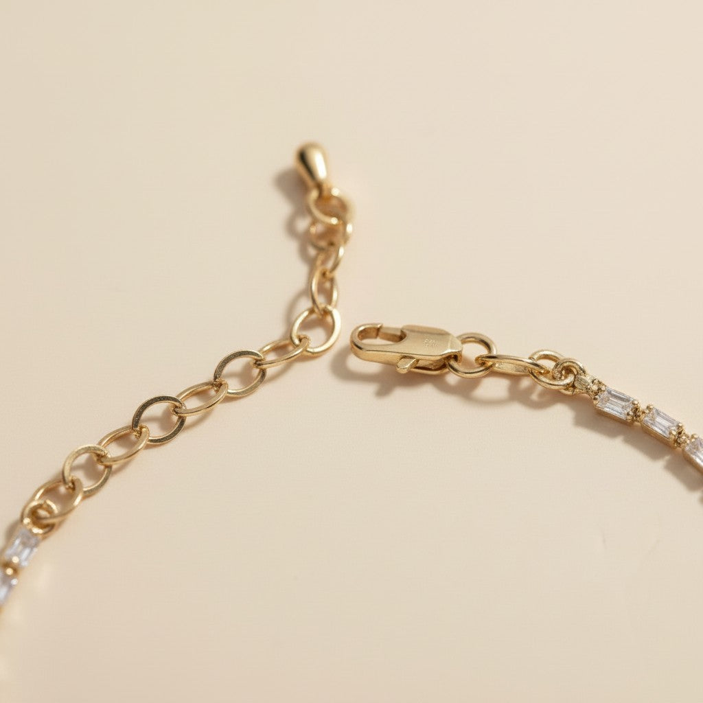 Tennis Bracelet - CZ Baguette Diamond Tennis Bracelet for Women | Luxury