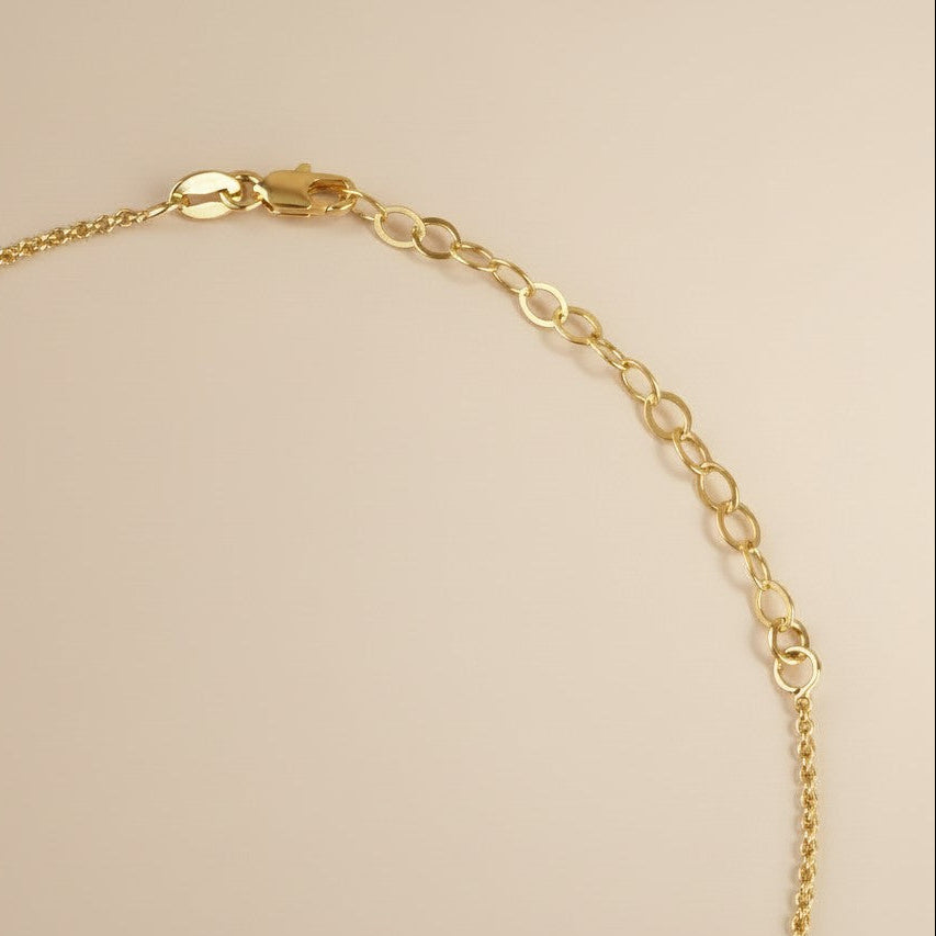 18k Gold Filled CZ Lotus Necklace
