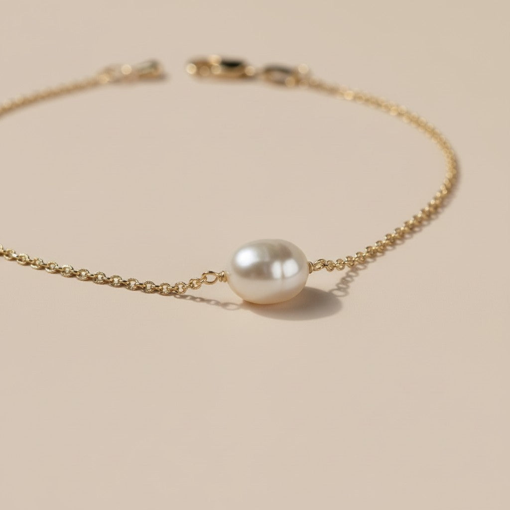 Baroque Pearl Bracelet - Elegant Solitaire Pearl Jewelry for Women