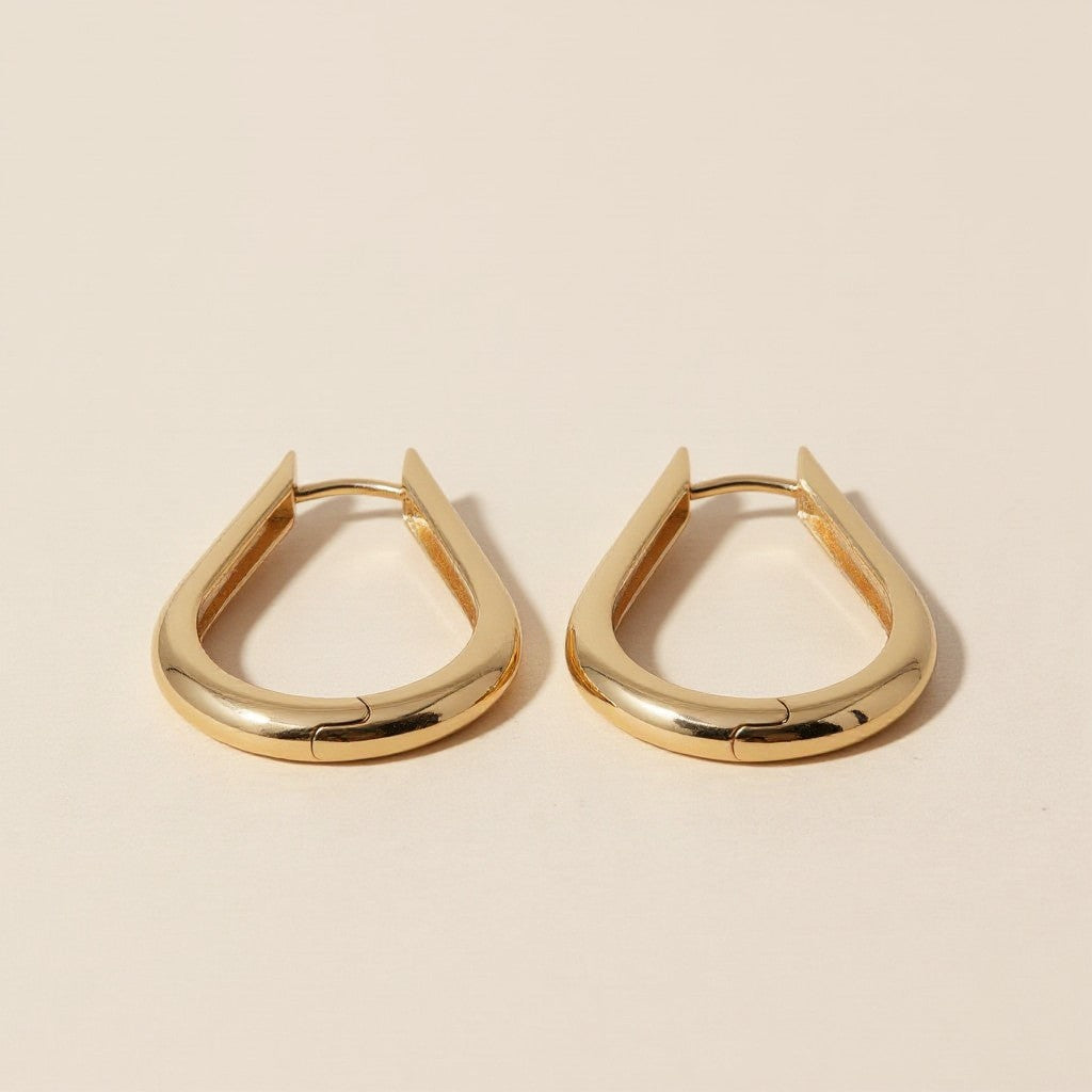 Teardrop Hoop Earrings - Waterproof Statement Jewelry for Women