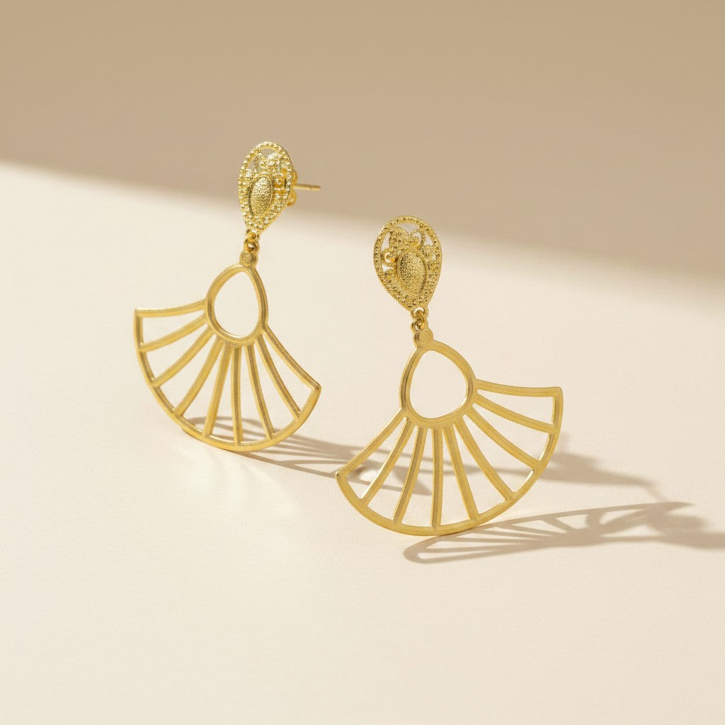 Drop Fan Earrings