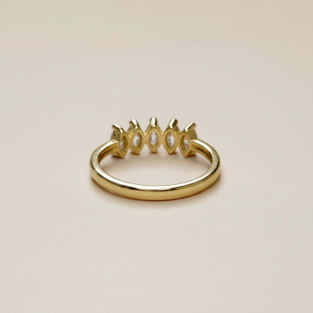 Marquise CZ Ring for Women - Statement Diamond Look Ring