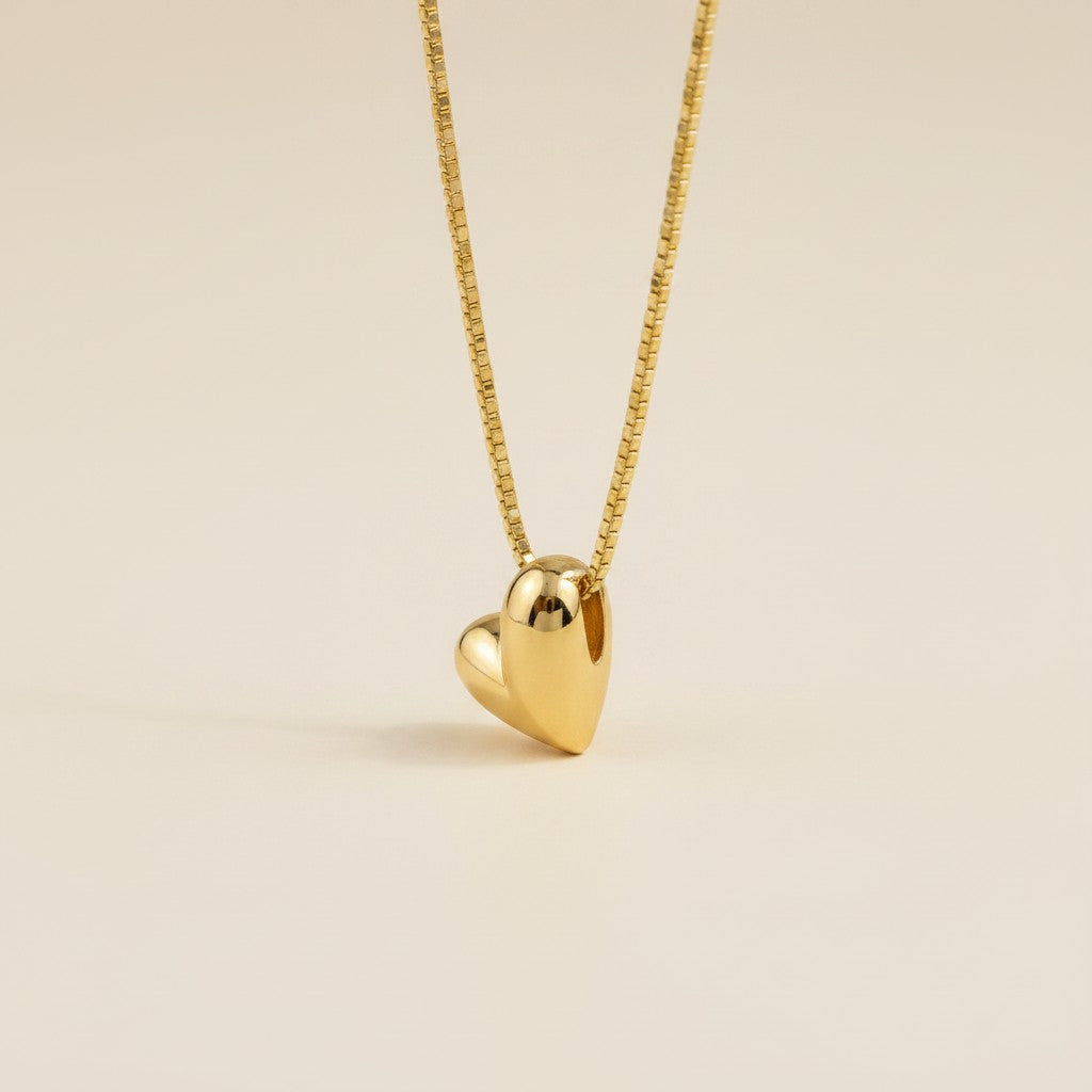 18k Gold Filled Uneven Heart Necklace | Beautifully Imperfect Love