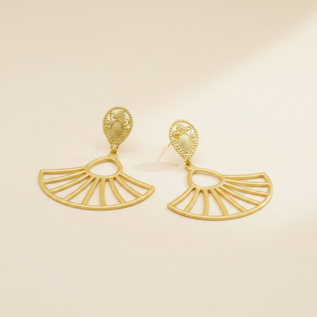 Drop Fan Earrings