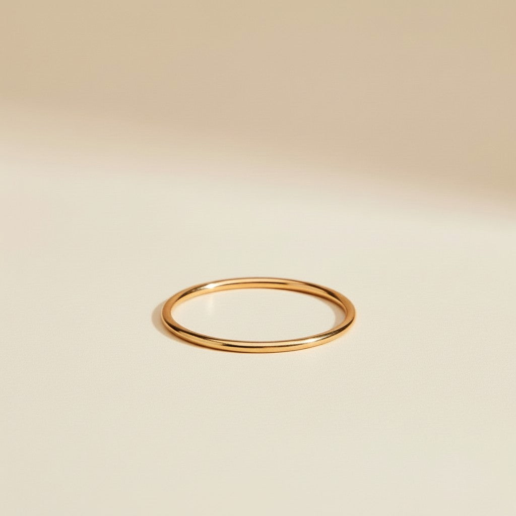 Thin Stackable Ring - Dainty 1mm Band for Women