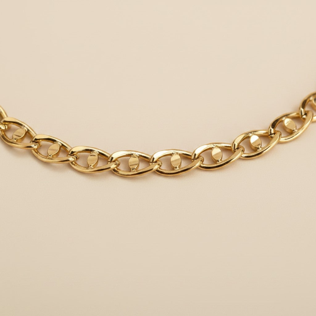 ⚓ 18k Gold Filled Detailed Mariner Anklet — Nautical Heritage. Dimensional Links. The Ankle, Elevated.