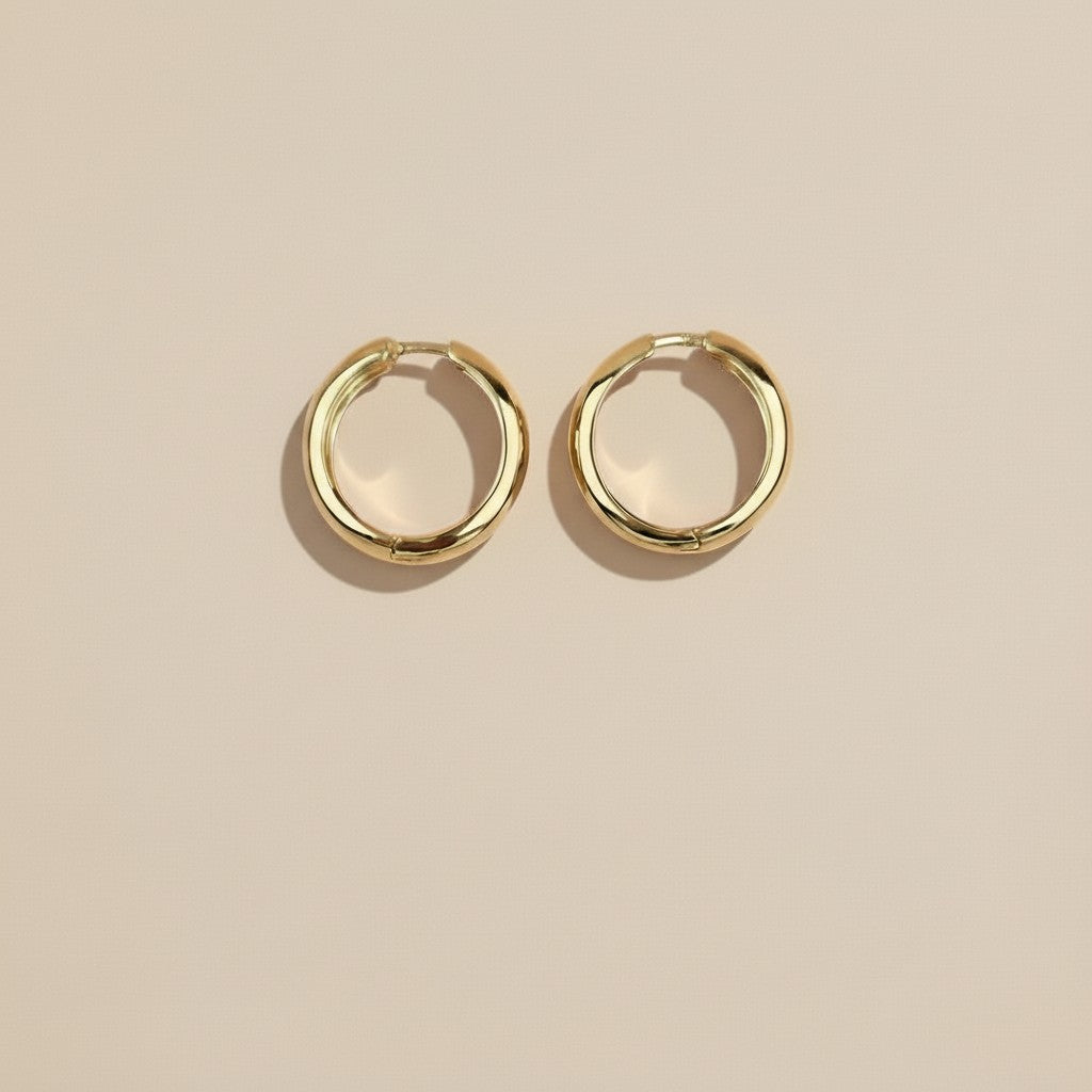 Chunky Hoop Earrings for Women - Thick Bold Statement Hoops