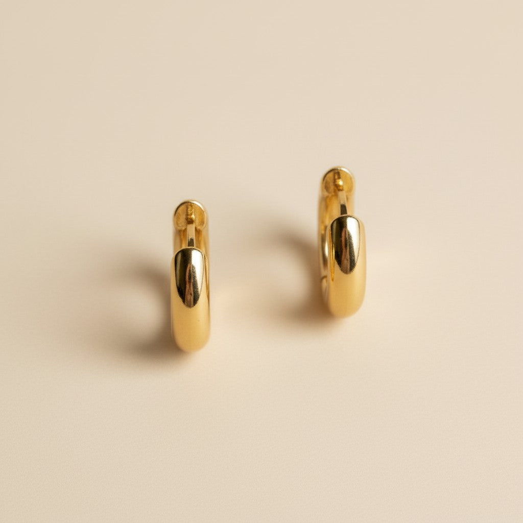 Small Clicker Hoop Earrings - 15mm Everyday Hoops for Women