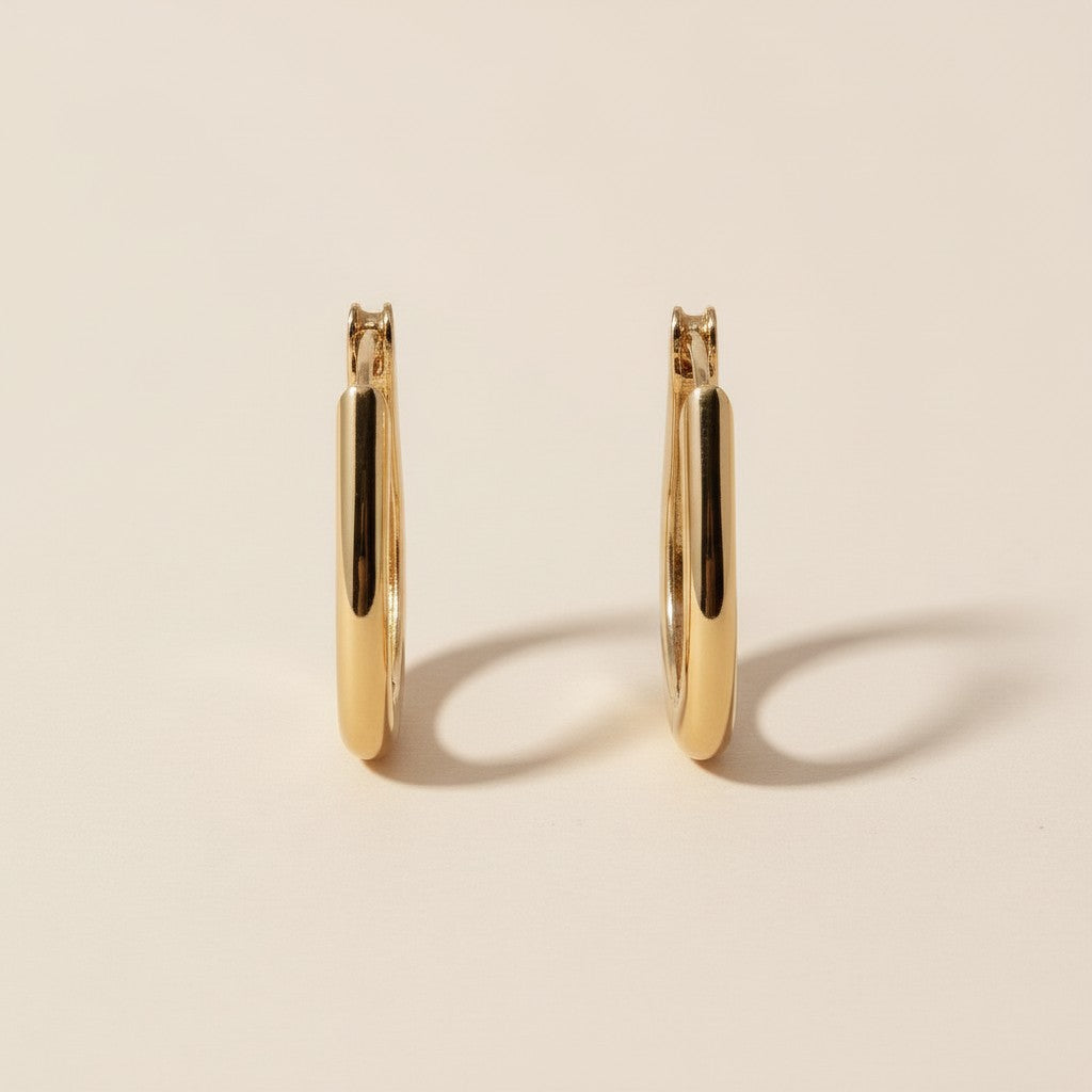 Teardrop Hoop Earrings - Waterproof Statement Jewelry for Women