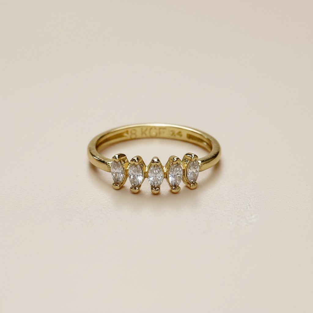 Marquise CZ Ring for Women - Statement Diamond Look Ring