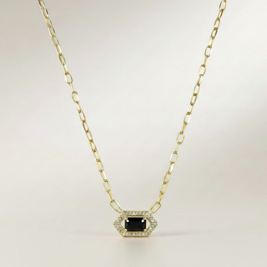 18k Gold Vermeil Birthstone Baguette Necklace — Wear Your Month. Every Single Day.