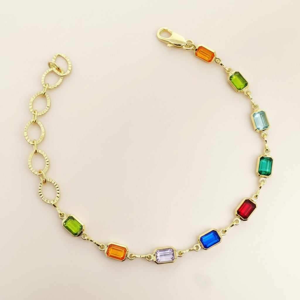 Colorful Bracelet Collection for Women - Thick Chain with Extension, Hypoallergenic & Tarnish-Free