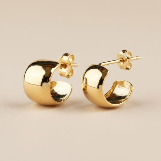 Semi-Hoop Earrings - Delicate Mini C-Hoop Earrings for Women