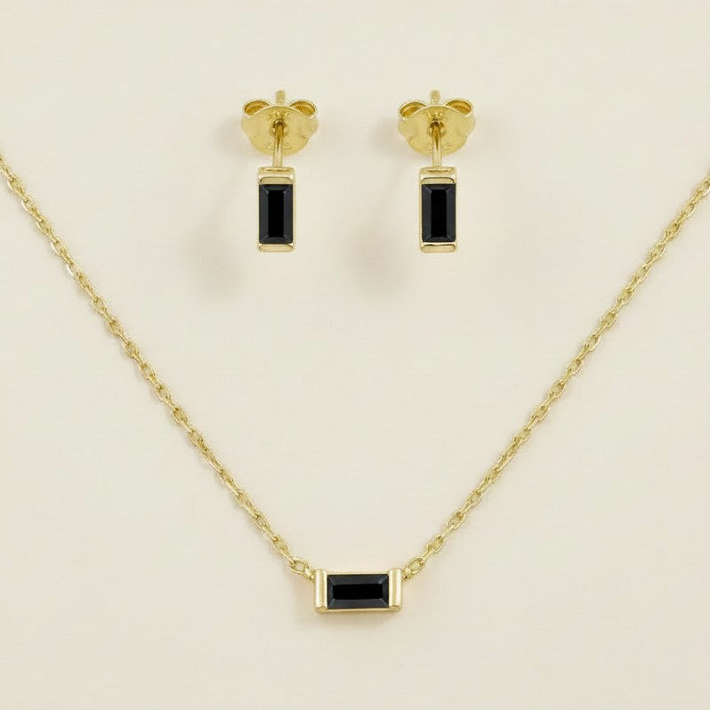 18k Gold Filled Celebration Birthstone Set | Necklace & Earrings