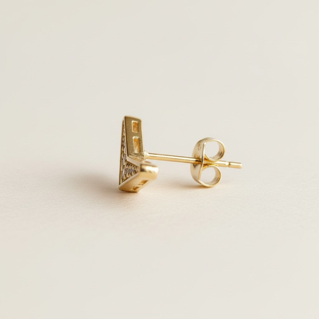 Dainty Ear Stacking Earrings - Small CZ Studs for Layering