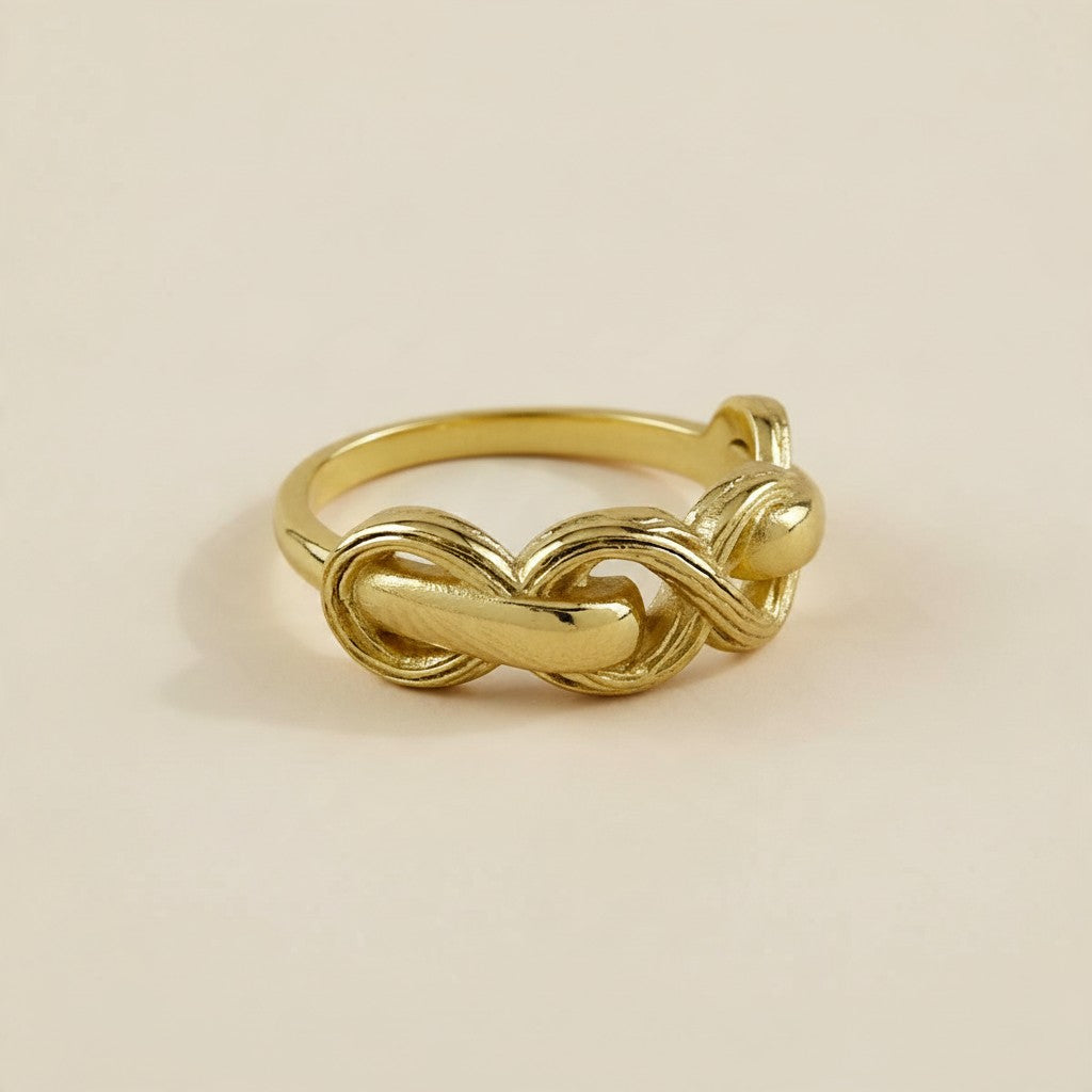 18k Gold Filled Braided Infinity Ring