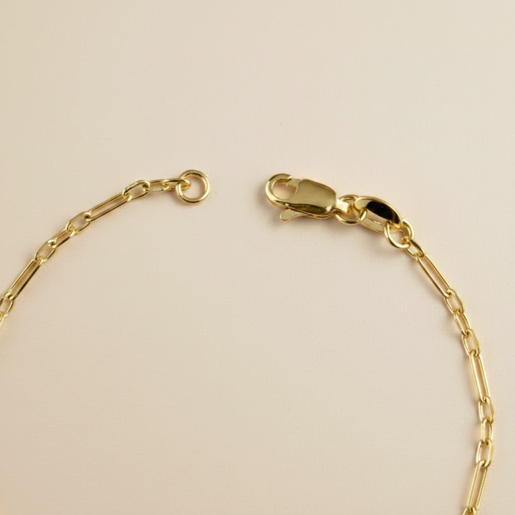 ✨ 18k Gold Filled 2.1mm 3x1 Paperclip Bracelet — The Wrist That Whispers.