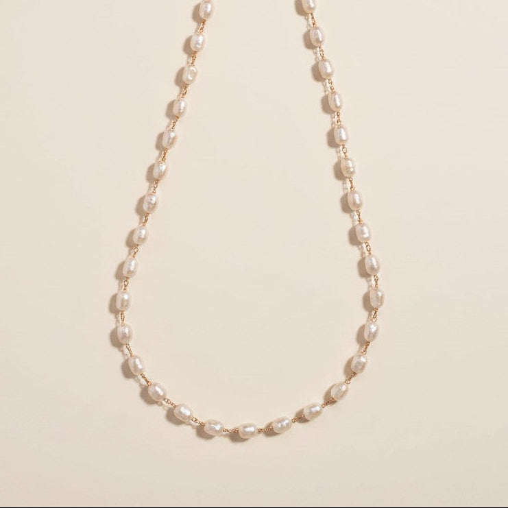 🤍 18k Gold Filled Baroque Pearl Necklace — Smaller Pearls. The Same Considered Rhythm. Closer Still.