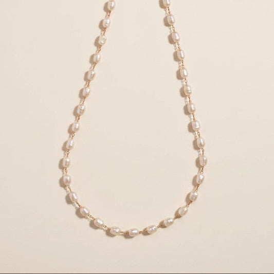 🤍 18k Gold Filled Baroque Pearl Necklace — Smaller Pearls. The Same Considered Rhythm. Closer Still.